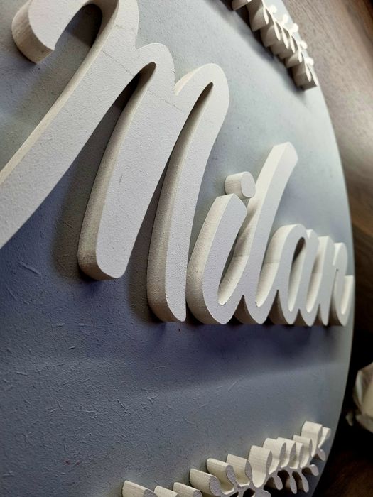 Drewniana lampka z imieniem