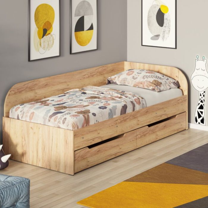 Кровать односпальная СОНЯ 80х190 с ящиками 3 варианта / 10 цветов