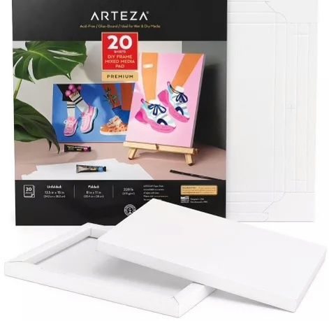 Arteza ramka płócienna 20 szt. 20,4x28cm biała malarskie podobrazie
