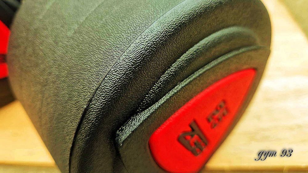 Zestaw 5 sztang PU giętych do 35 kg czerwony akcent