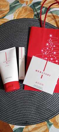 Herstory Avon 50 ml plus perfumetka, balsam, torebka prezentowa