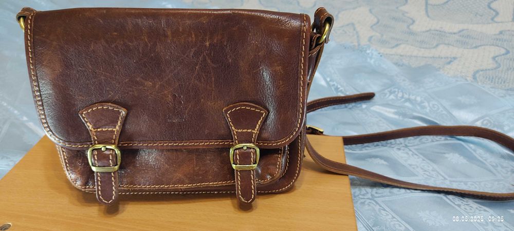 Сумка-барсетка натуральная кожа Florence italy