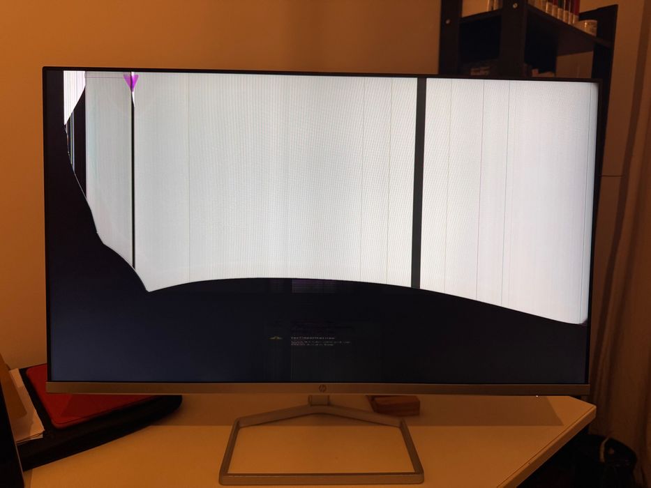 Monitor HP - ecrã partido