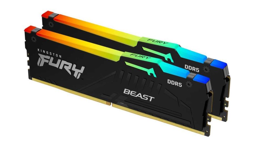 Комплект Kingston FURY 64 GB (2x32GB) DDR5 6400, Beast RGB EXPO, CL32
