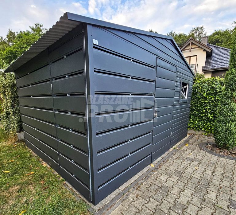 Schowek Domek Ogrodowy 2,5x3,5 wiata 1x3,5  antracyt dwuspadowy GP624