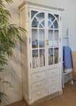 vitrine, estante, livreiro, prateleiras, armario, branco, rustico