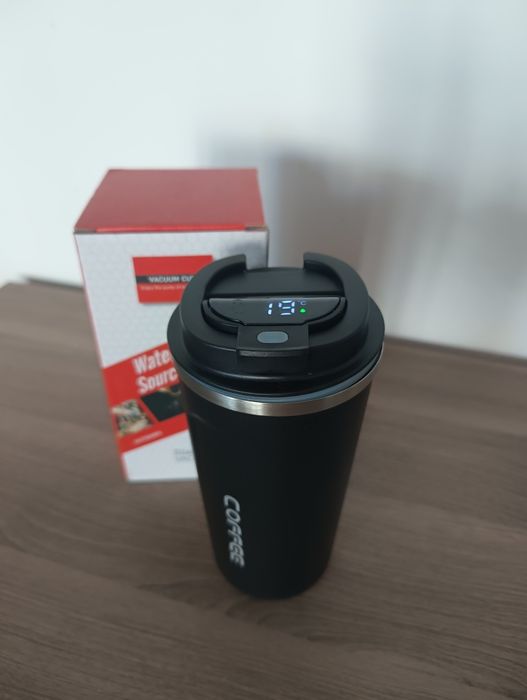 Kubek Termiczny, termos, do samochodu, auta, z wyświetlaczem lcd, 510