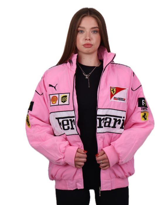 рожева куртка (бомбер) феррарі/ pink ferrari jacket