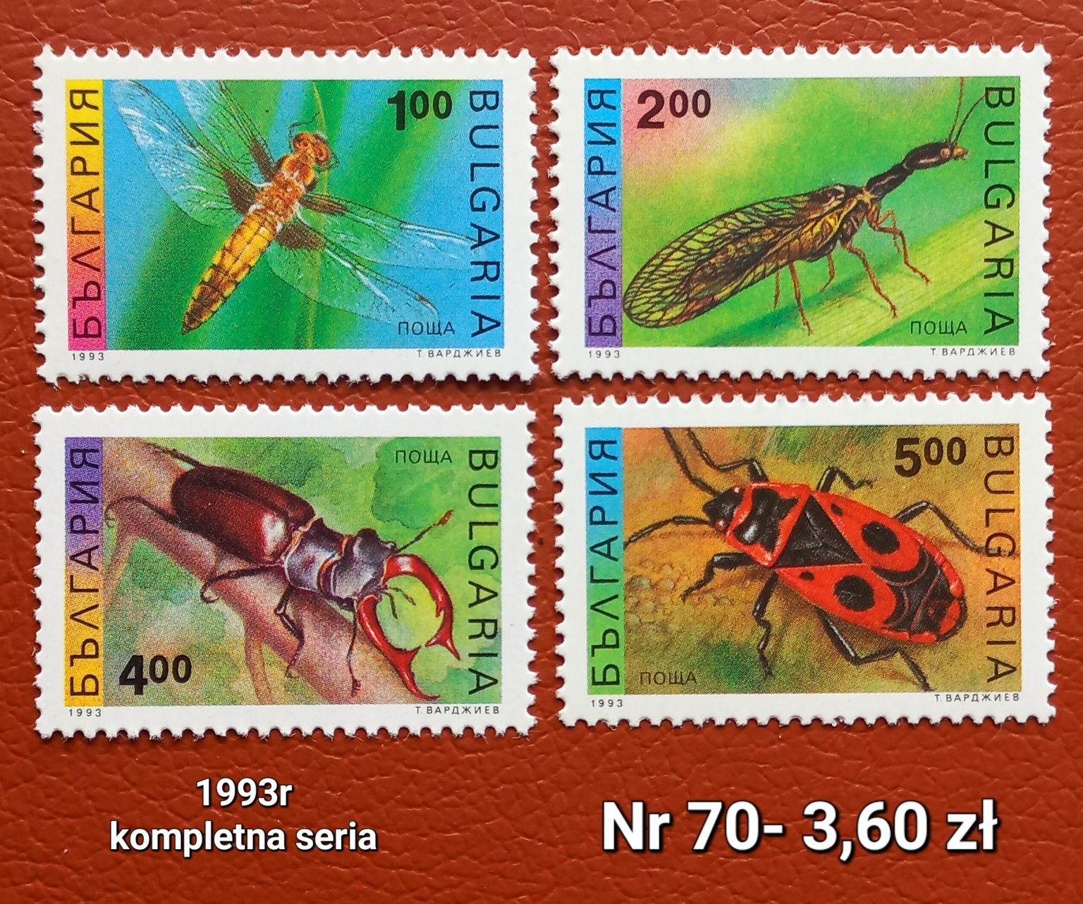 Znaczki fauna: 8 pozycji, proszę wybierać