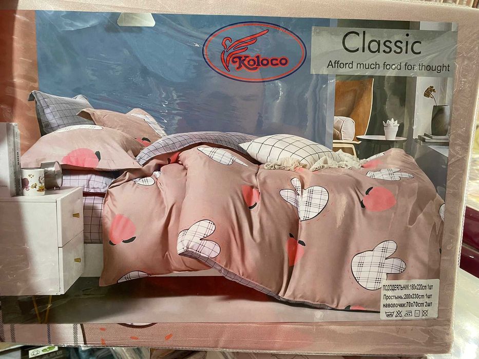 Постільна білизна Євро Фланель Classic Koloco ДУЖЕ багато кольорів