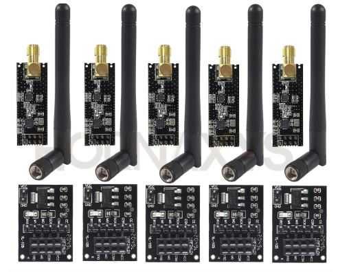 5x módulo sem fios NRF24L01 + PA + LNA 1000 Metros Para Arduino