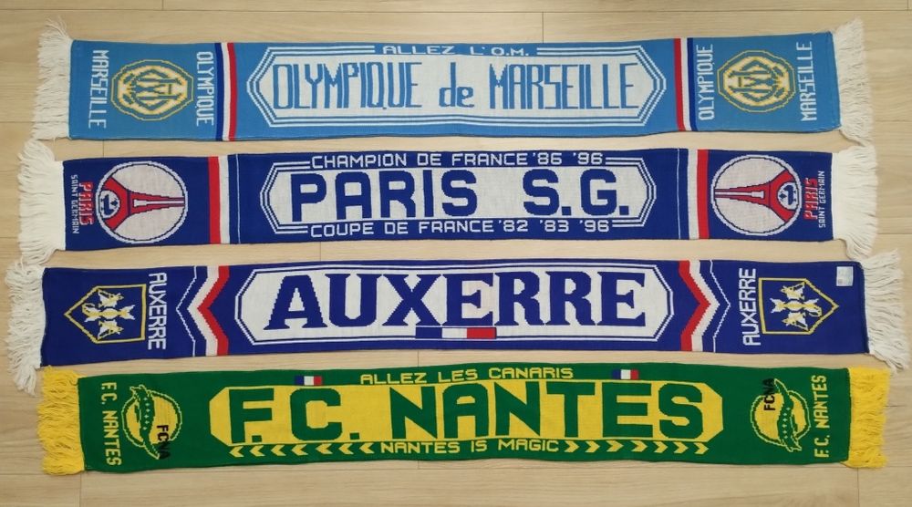 Szale Francja Olimpique Marsylia, Paris,Auxerre,Nantes zamiana szal