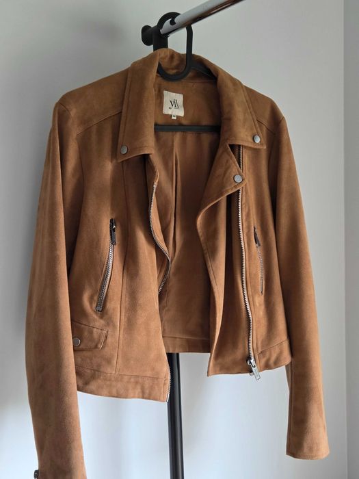 Kurtka krótka zamszowa