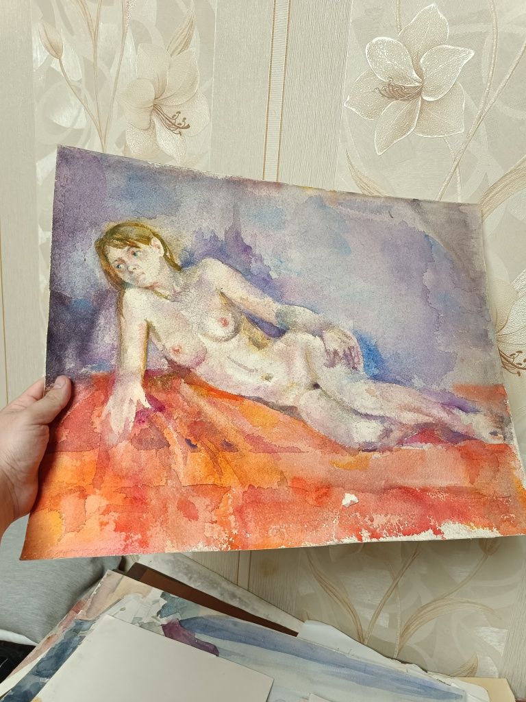 Акварель картина, живопись, искусство, портрет