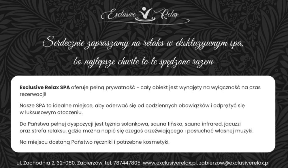 Voucher do spa z rezerwacją na wyłączność!