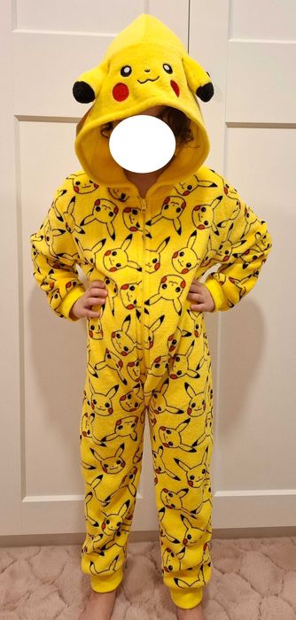 Strój Kostium Przebranie Kombinezon pikachu Pokemon 110 116 nowy