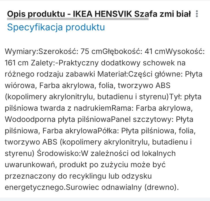 Regał szafa półka IKEA HENSVIK