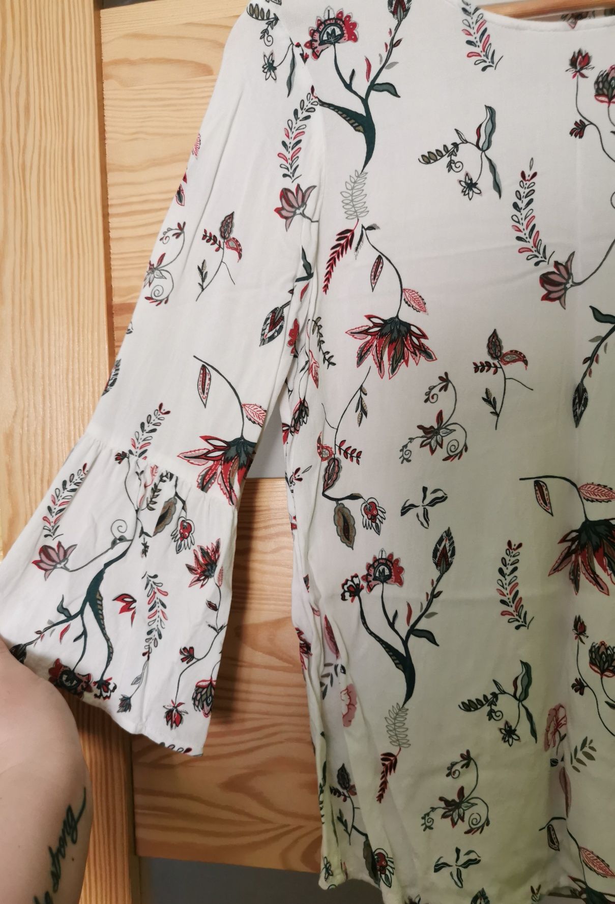 Bluzka koszulowa Montego 38 Peek Cloppenburg wiskoza kwiaty