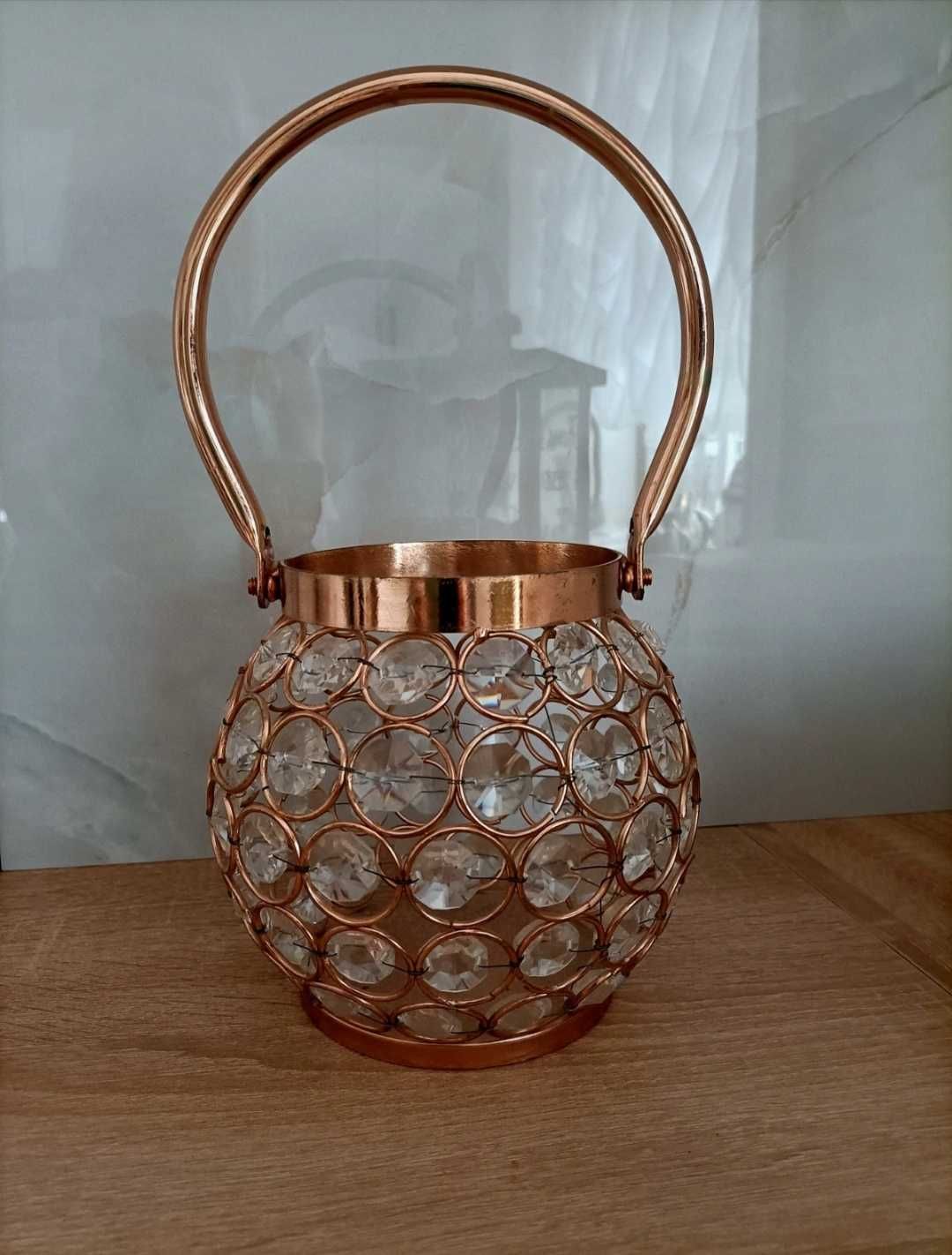 Lampion z kryształkami