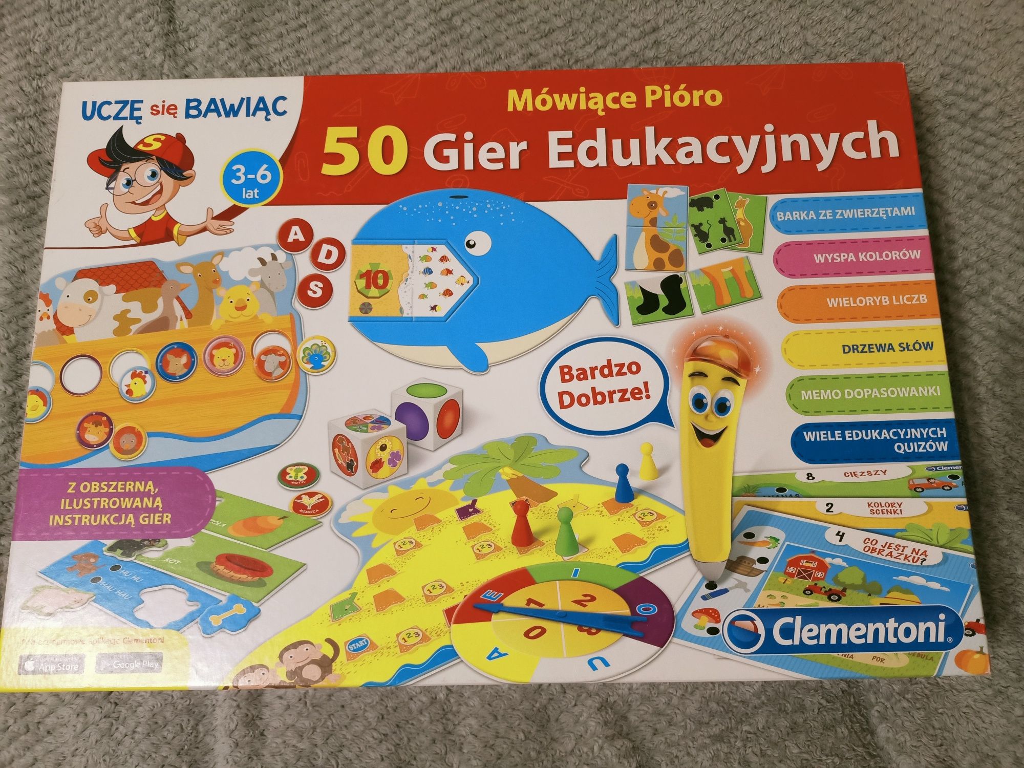 Zestaw 50 gier Clementoni Mówiące Pióro