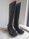 Skórzane kozaki 36 (23,4cm). Ciemny brąz.  Zara z kompletem metek.