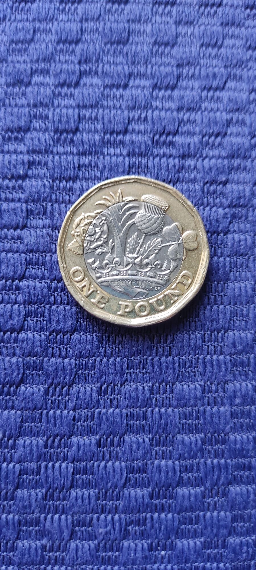 One pound moeda Rainha Elizabeth
