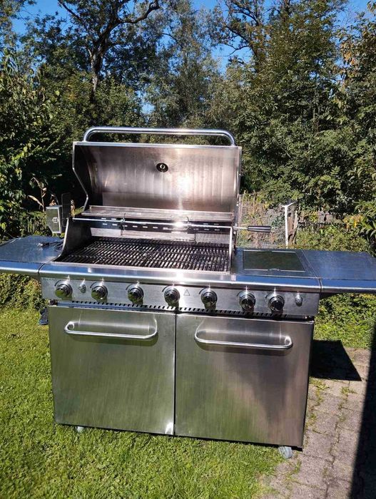 МАКСИМАЛЬНА КОМПЛЕКТАЦІЯ, газовий гриль , нержавіюча сталь,