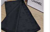 Черный платок шанель 90*90