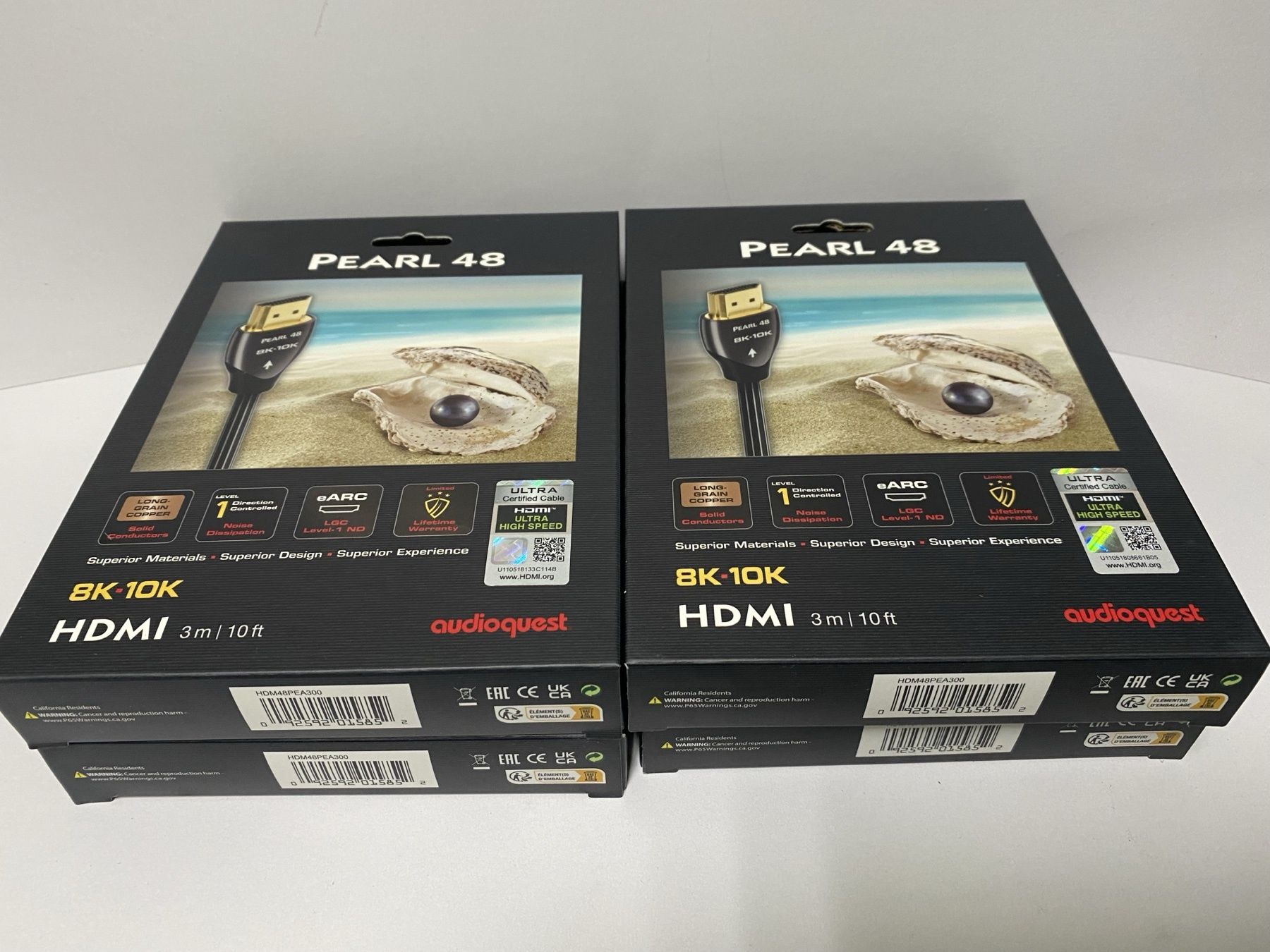 Новый кабель AudioQuest hd 3.0m 48G HDMI Pearl 8k-10k