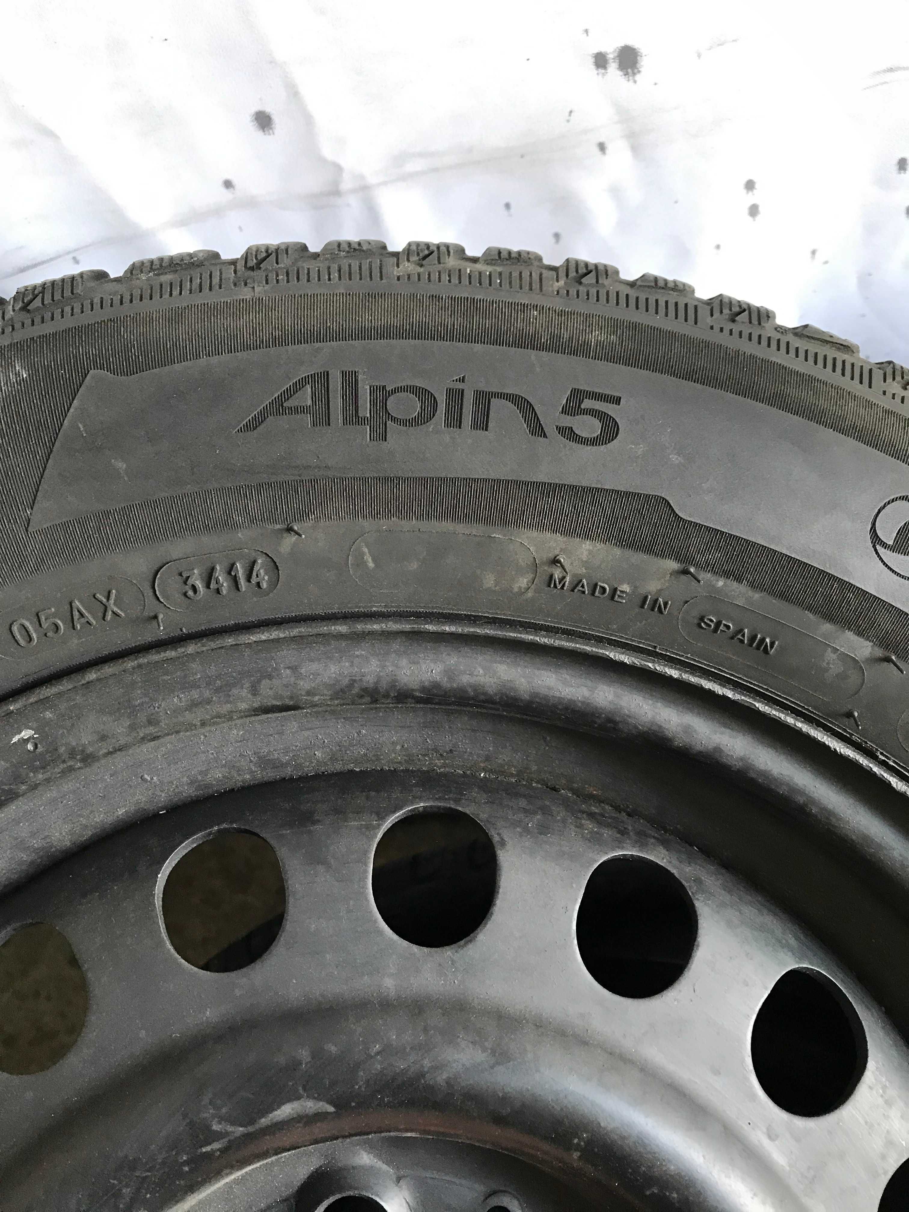 195/65 R15 Michelin Alpin 5 - Mersedes 6*1/2 Jx15H2, ET49, 5x112