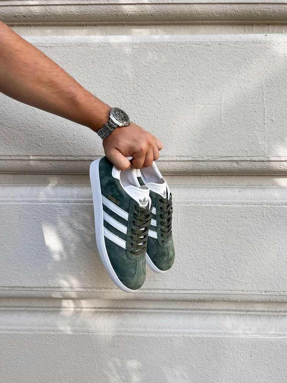 Кросівки кроссовки adidas Gazelle Junior Dark Green White