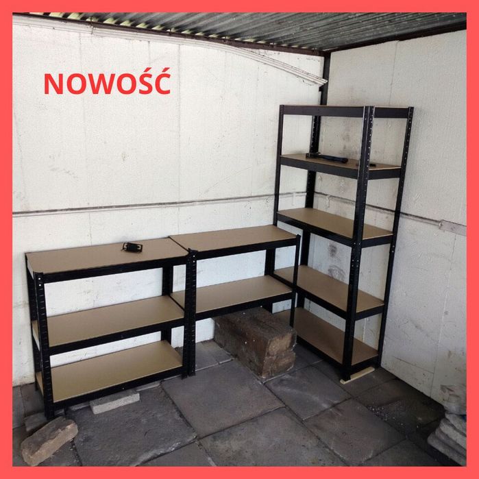 Regał metalowy 150×75 cm do domu | Udźwig aż 625 kg | Garaż / Magazyn