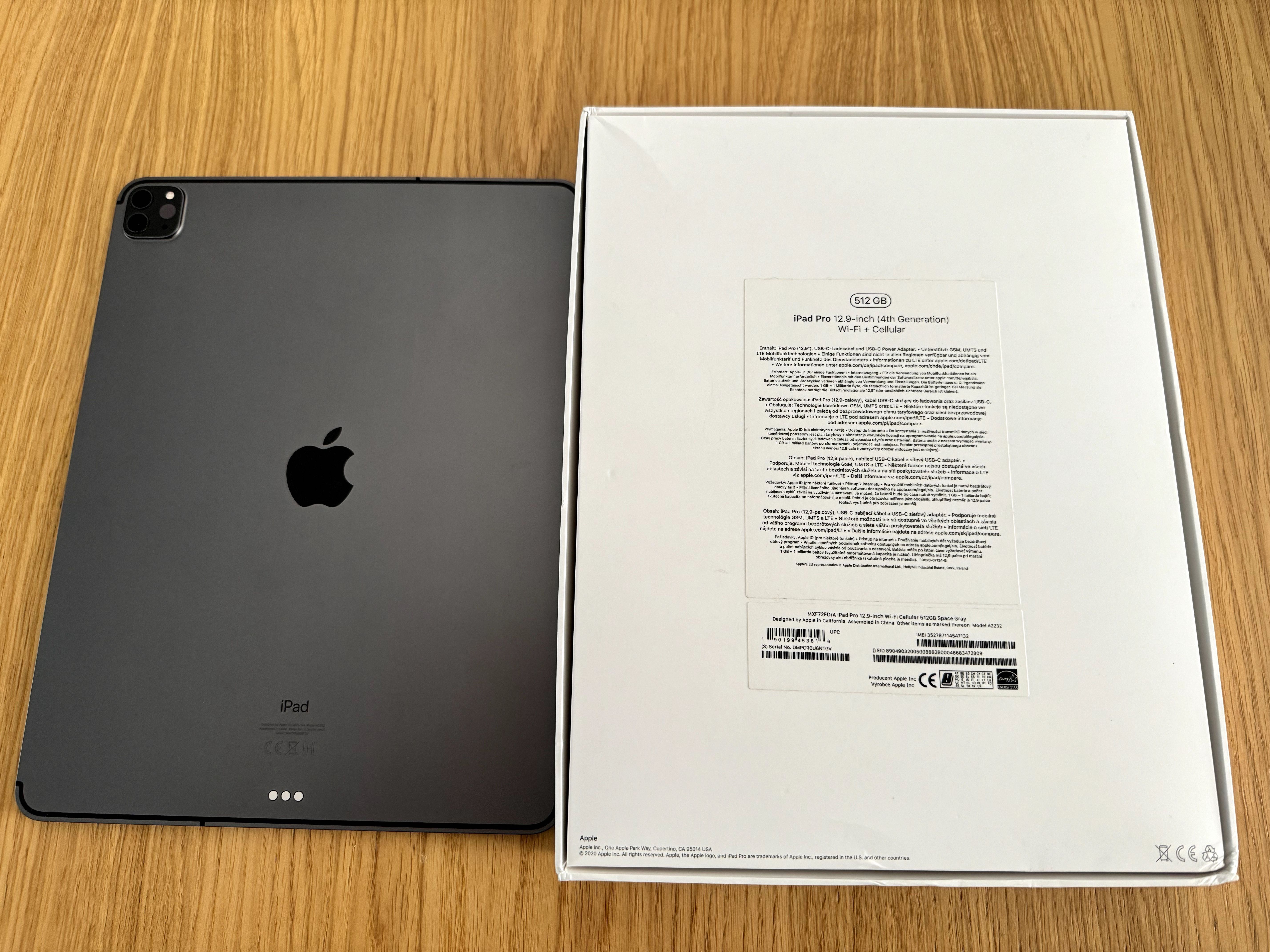 iPad Pro 12,9 cala, Wi-Fi + Cellular, 512 GB – space gray 4th