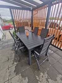 Zestaw tarasowy, meble ogrodowe stół z 6 krzeslami