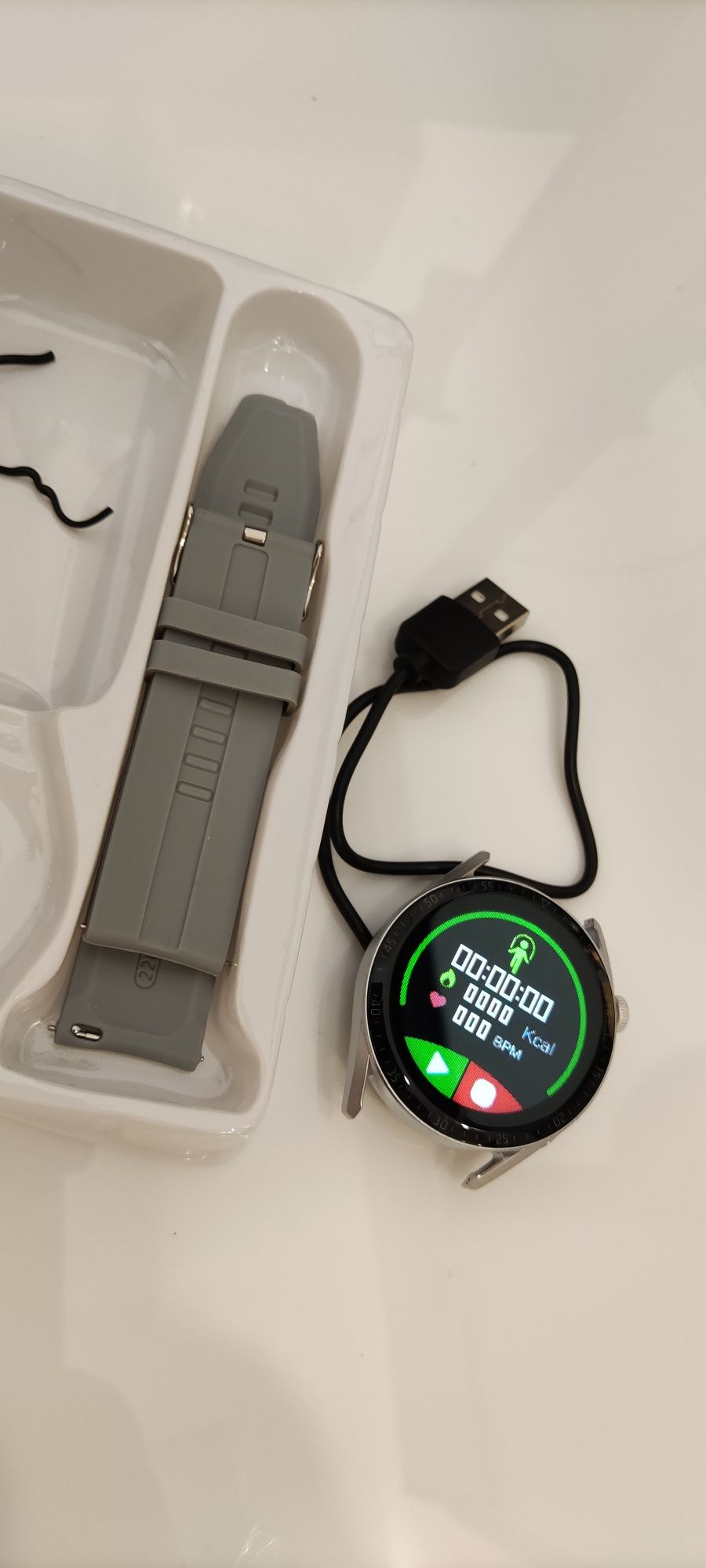 Nowy damski unisex zegarek sportowy smartwatch silver Ultra 8