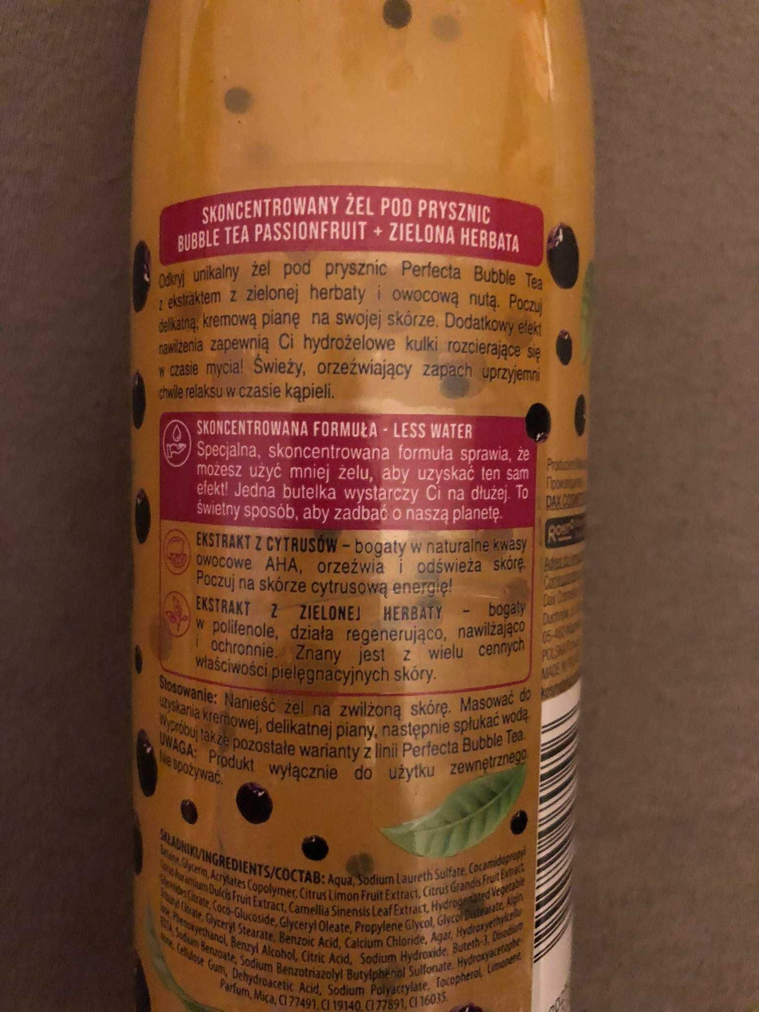 Perfecta Bubble Tea – skoncentrowany żel pod prysznic Passionfruit