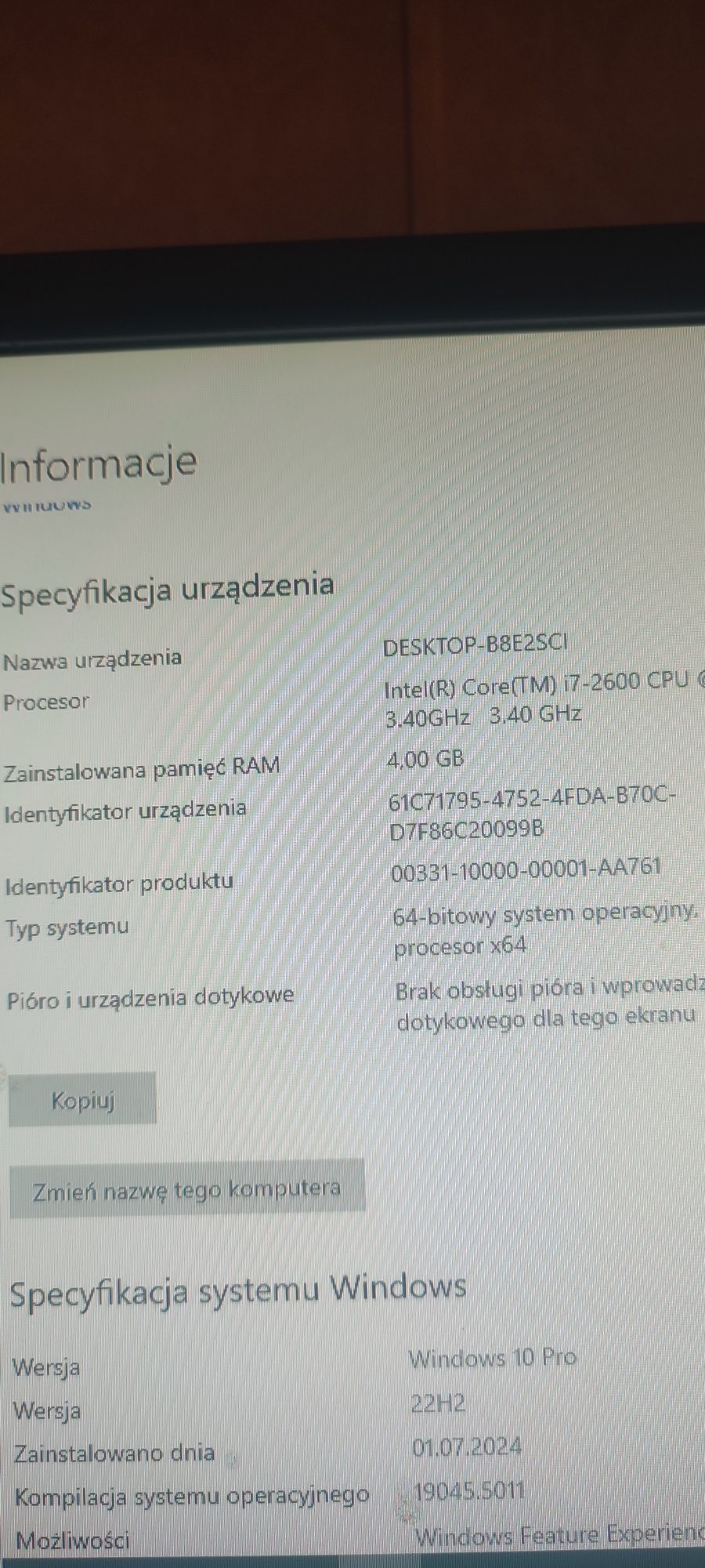 Komputer procesor i7