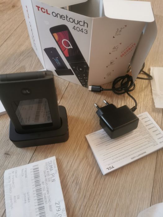 TCL onetouch 4043 lte z klapką, gwarancja. Dla Seniora...