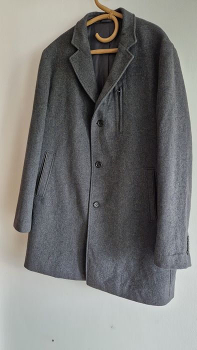 Płaszcz krótki męska kurtka wełniana XXXL