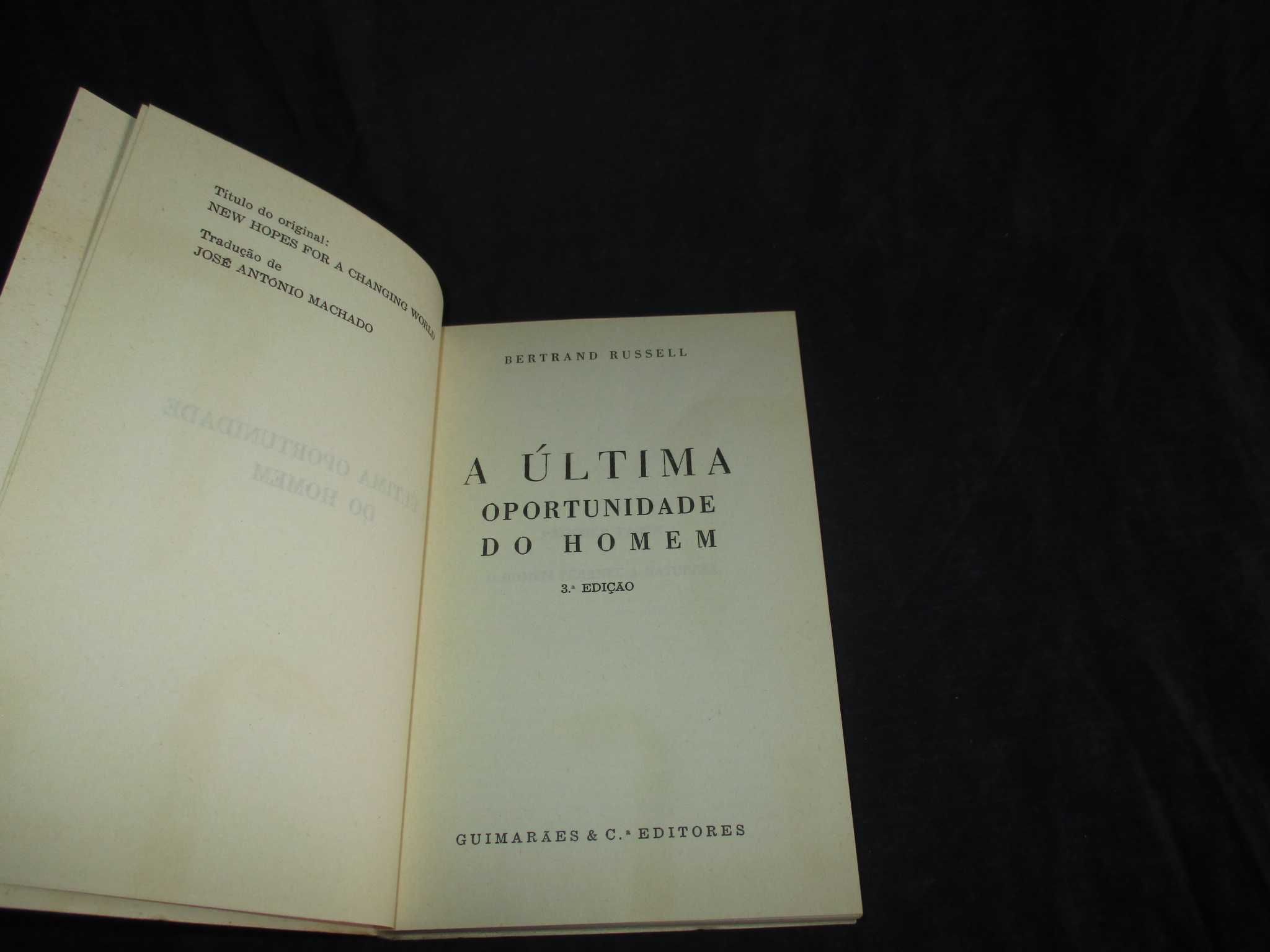 Livro A Última Oportunidade do Homem Bertrand Russell