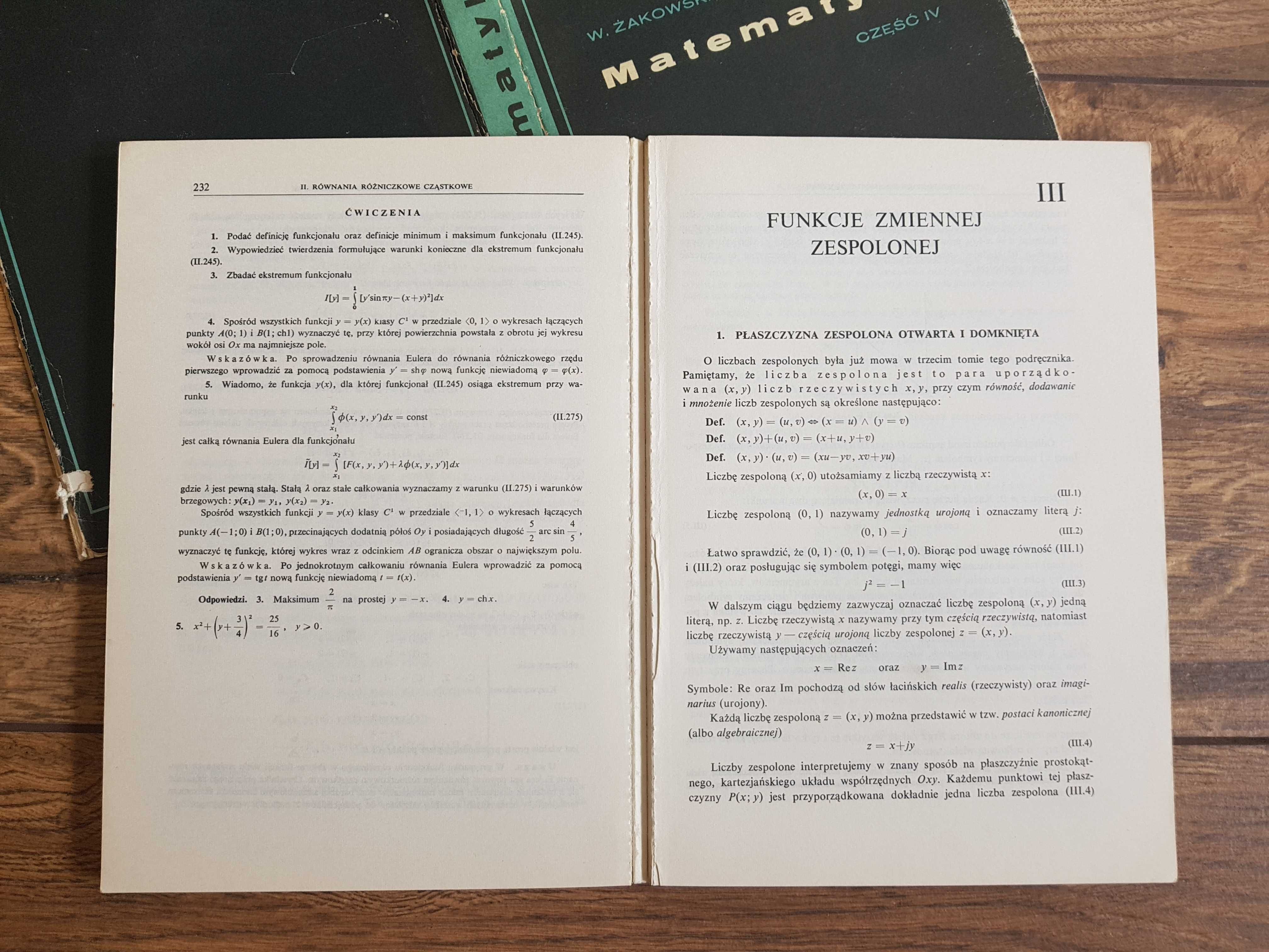 Matematyka część 4 W. Żakowski W. Leksiński Podręczniki Akademickie