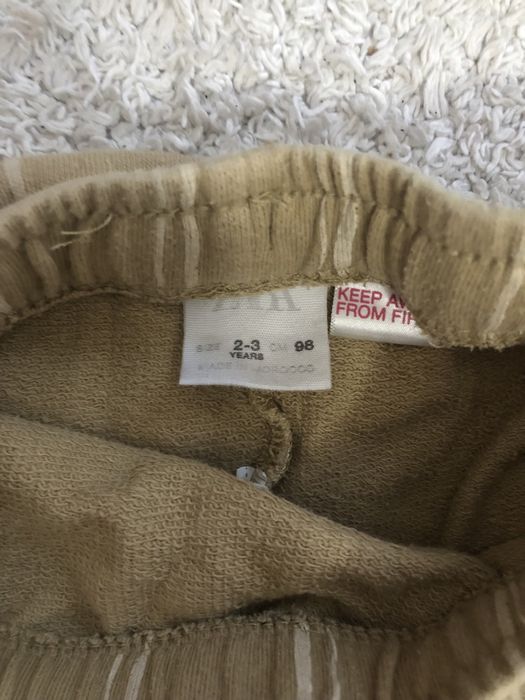Spodnie zara rozmiar 98 beż boho