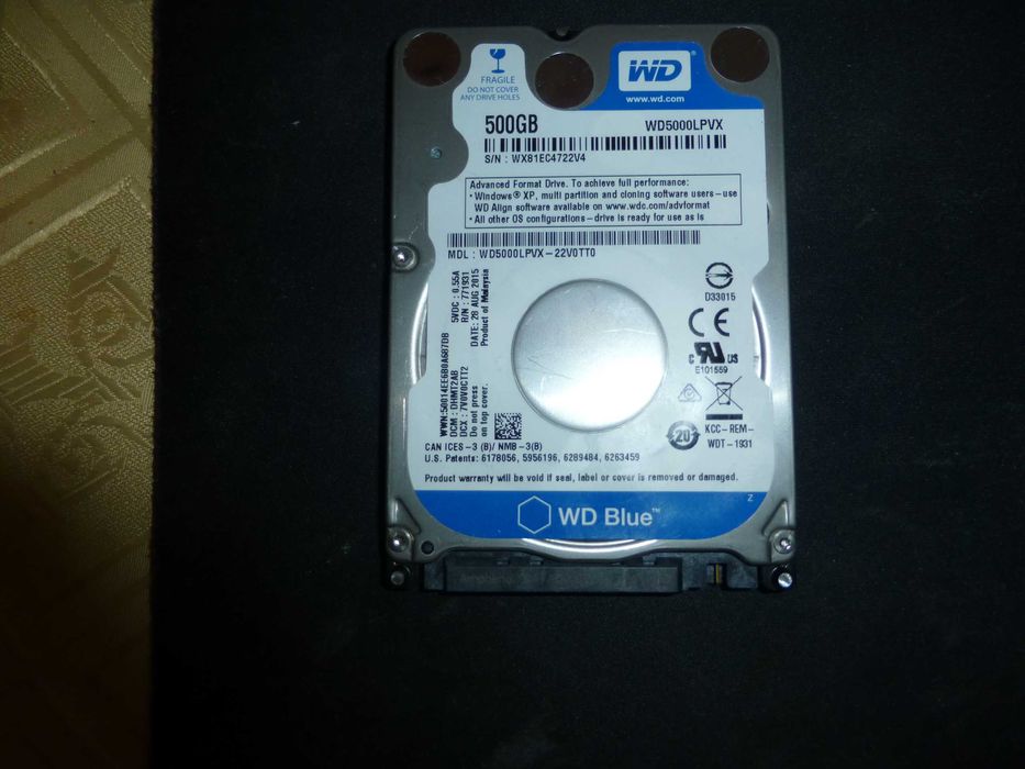 Dysk HDD 500 GB WD5000LPVX