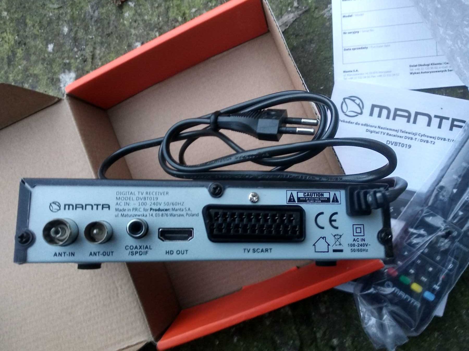 Dvb t2 тюнер Manta DVBT019 - DVBT-T2/HEVC