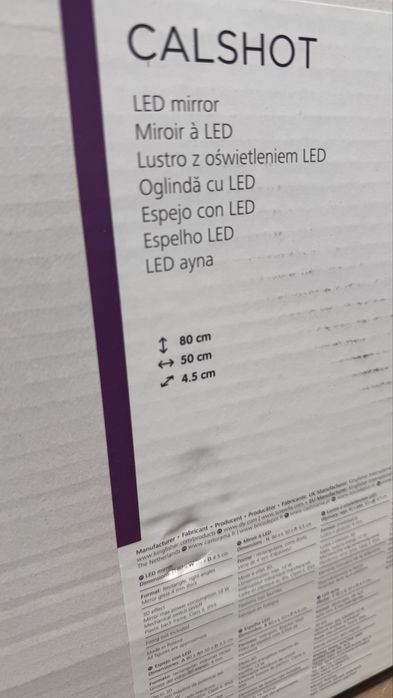 Lustro Wenecja Dv22 oswietleniem LED 80х50см