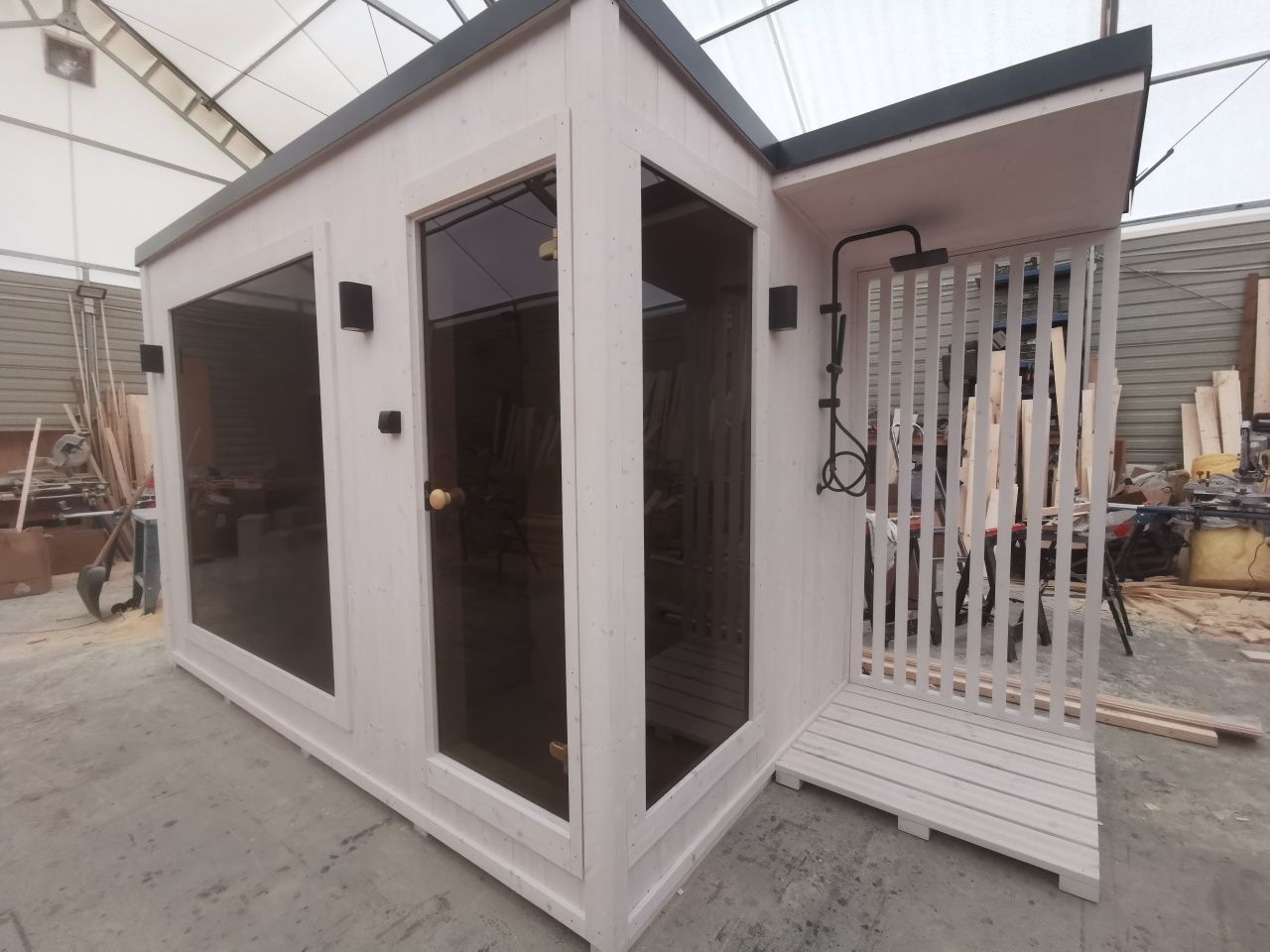 Sauna ogrodowa Premium 4,5x2 m Szatnia  Prysznic Piec  Komplet!