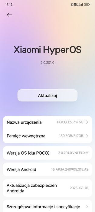 Xiaomi poko X6 pro 12 512