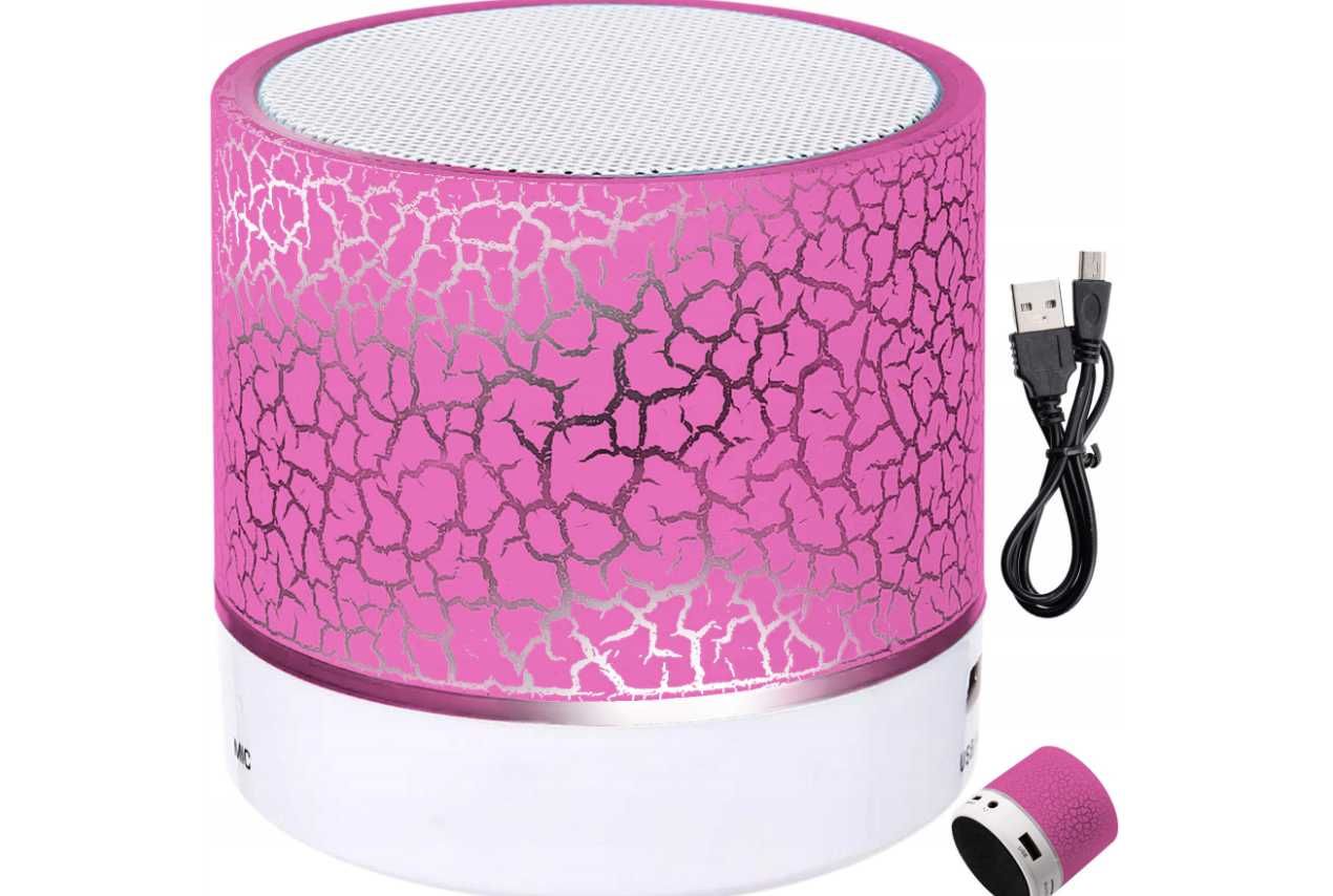 Mini Głośnik bezprzewodowy przenośny bluetooth różowy Nowy