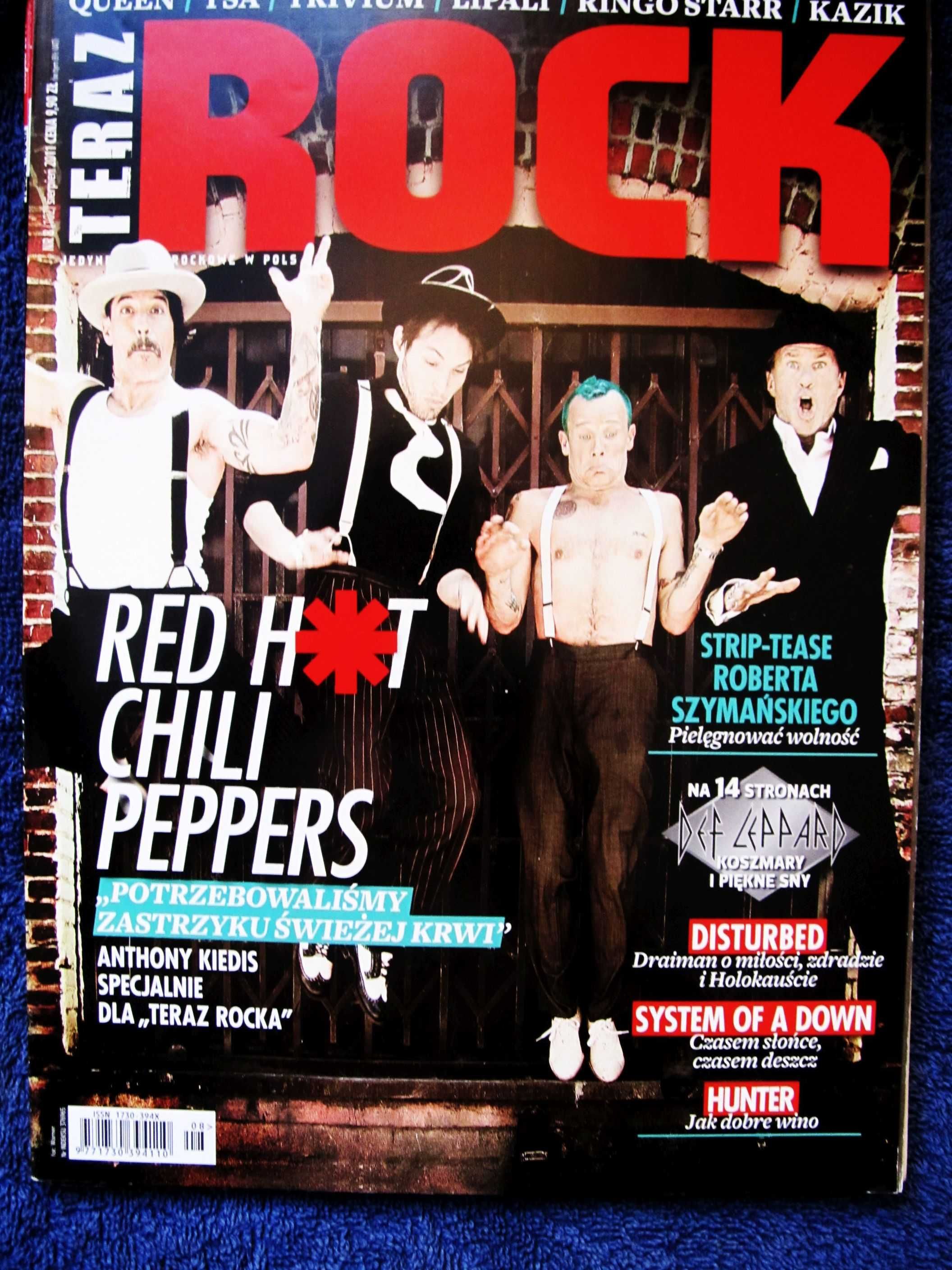 Teraz Rock 8/2011 Red Hot Chili Peppers,Def Leppard,Queen,TSA