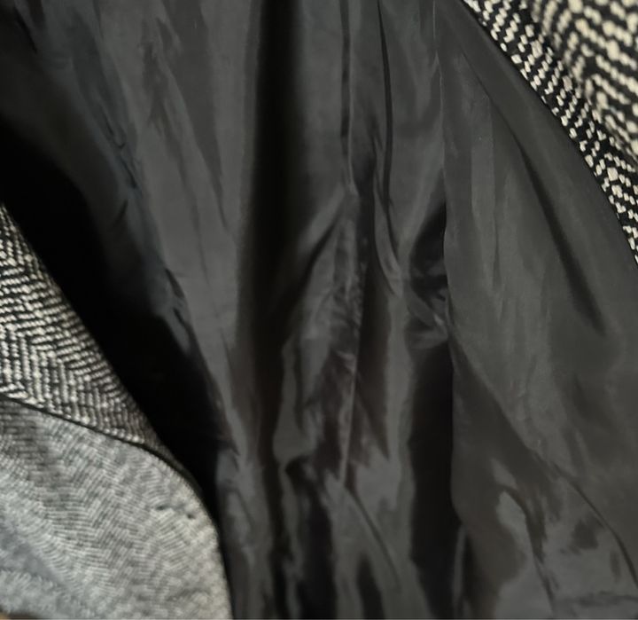 Casaco espinhado preto e cinza tam.42